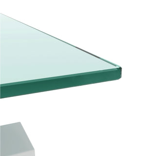 Nordic Minimalist Glass Coffee Table with Dual-Tier Storage thumbnail 2