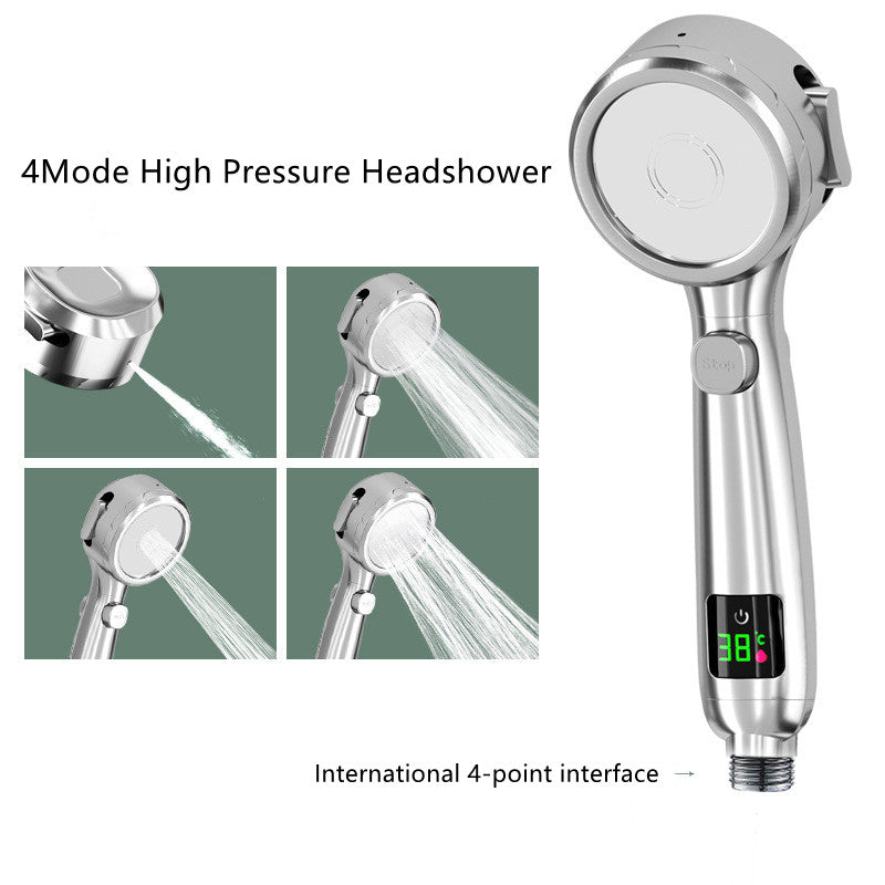 Pressurized Temperature Display Shower Head