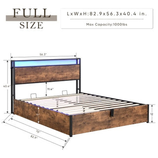 Smart Storage Platform Bed with Integrated LED Lighting & USB Charging Station thumbnail 6