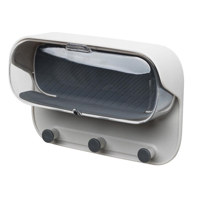 Bathroom Wall Organizer with Hooks