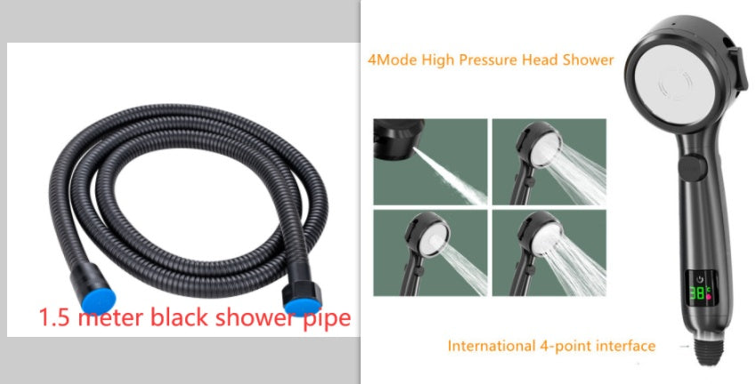Pressurized Temperature Display Shower Head