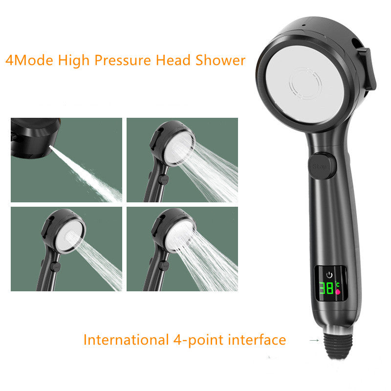 Pressurized Temperature Display Shower Head