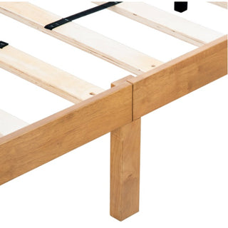 Linear Oak Platform Bed Frame – Minimalist Solid Wood Design (No Box Spring Needed) thumbnail 8