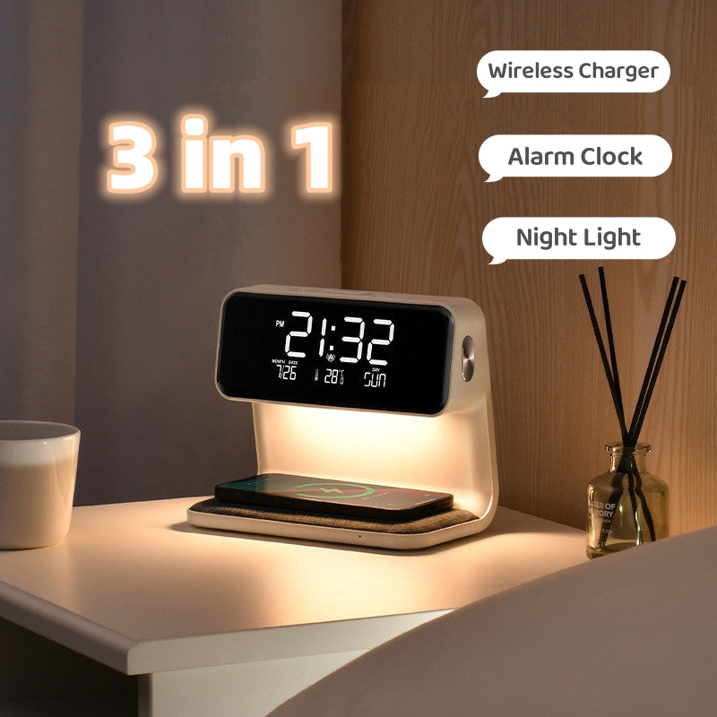 3-in-1 Bedside Wireless Charging Lamp