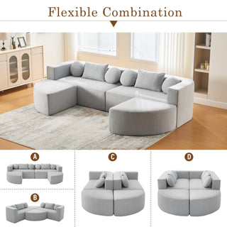 Ethos Modular Sectional — Infinite Configuration Cloud Sofa (Mist Grey) thumbnail 3