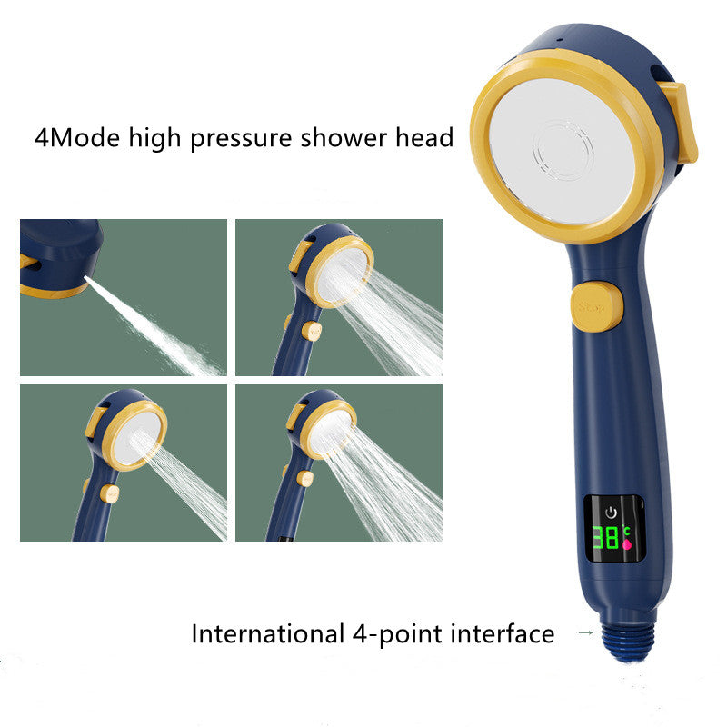 Pressurized Temperature Display Shower Head