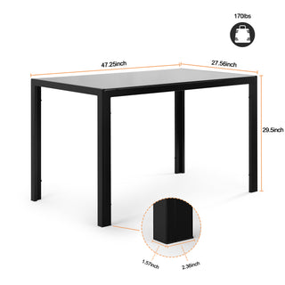 Modern Glass Dining Table Set thumbnail 2