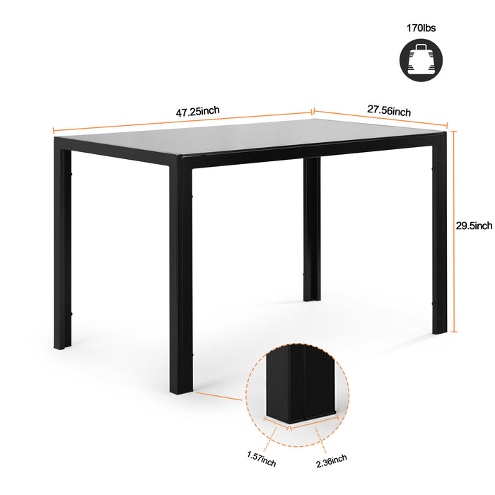 Modern Glass Dining Table Set alternate view