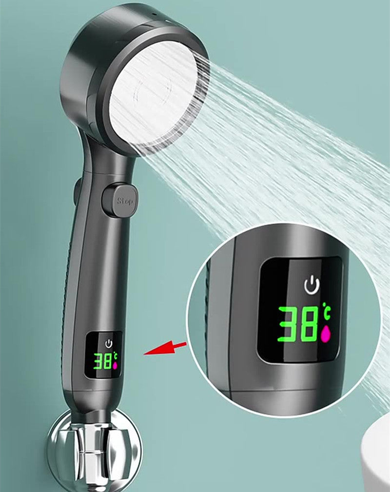 Pressurized Temperature Display Shower Head