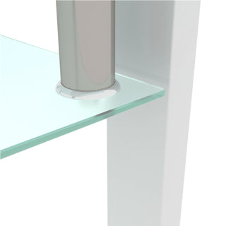 Nordic Minimalist Glass Coffee Table with Dual-Tier Storage thumbnail 7