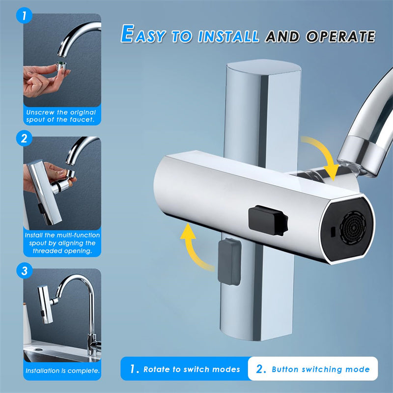 360° Waterfall Faucet Aerator