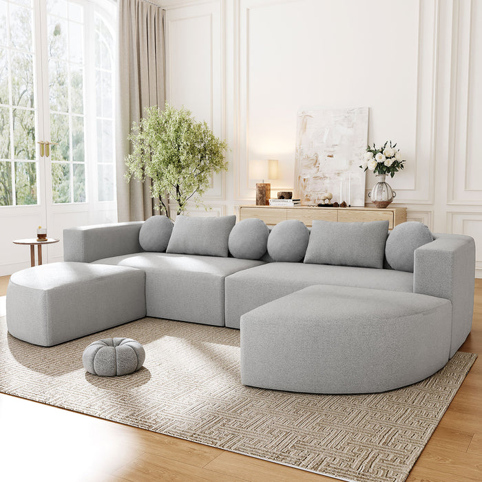 Ethos Modular Sectional — Infinite Configuration Cloud Sofa (Mist Grey)