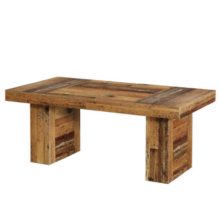 Heritage Reclaimed Wood Dining Table with Industrial Block Pedestal thumbnail 2