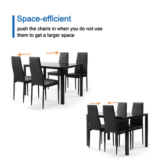 Modern Glass Dining Table Set thumbnail 7