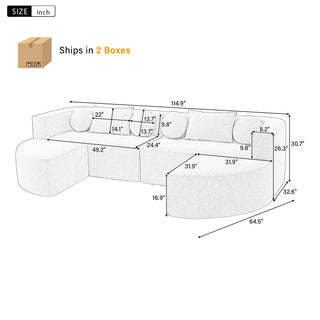 Ethos Modular Sectional — Infinite Configuration Cloud Sofa (Mist Grey) thumbnail 5